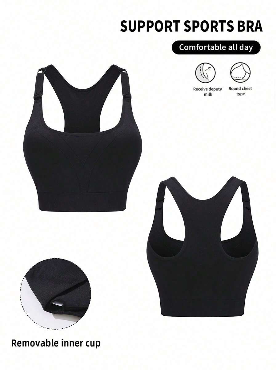 Seamless Ribbed Workout Tank Top - 1피스 블랙 스포츠 솔리드 백리스 크롭