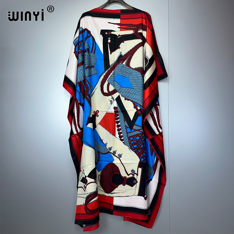 Boho Summer Beach Maxi Dress - WINYI 여름 kaftan 아프리카 여성 Boho