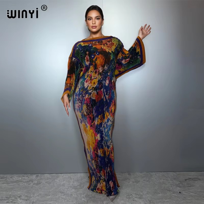 WINYI 여름용 플리츠 밴딩 루즈핏 드레스, 휴가용  - Boho Summer Beach Maxi Dress 리뷰 및 가격