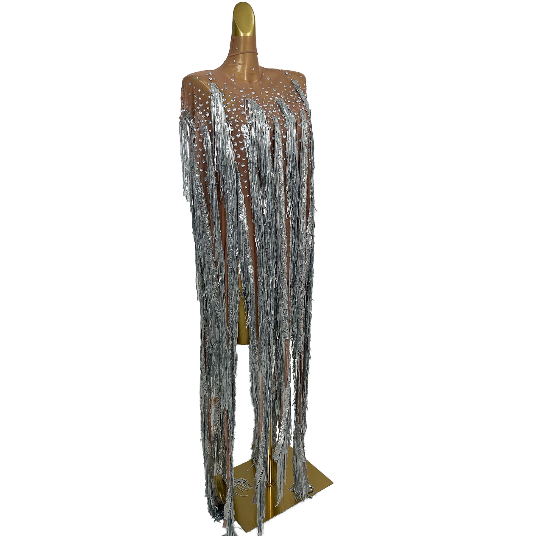 유산바 시스루 메쉬 소재의 반짝이는 라인스톤과 스팽글  - Sparkly Rhinestone Club Party Dress 리뷰 및 가격
