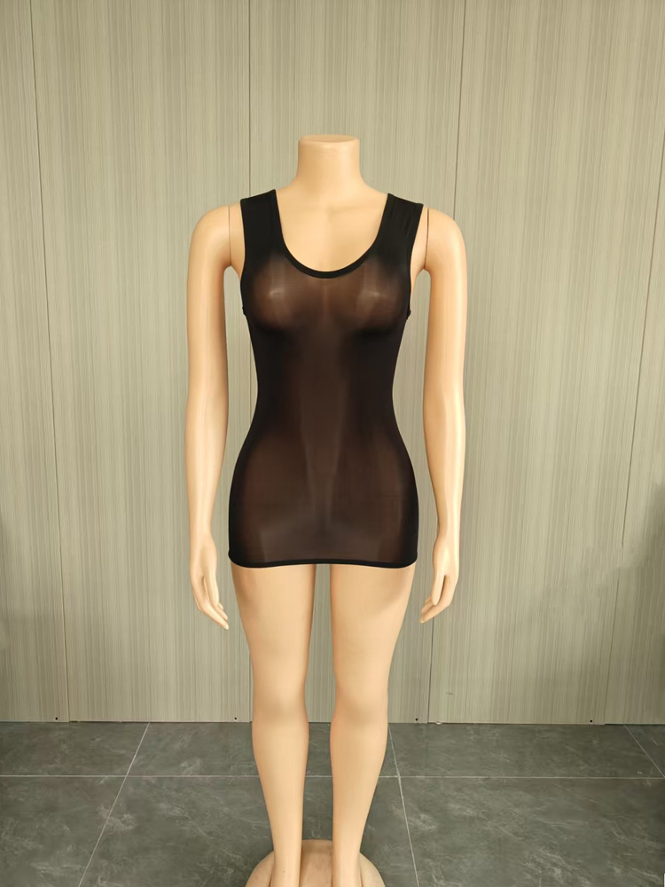 제니에이지 섹시한 광택이 도는 시스루 미니 드레스, 여 - Sexy Mesh Sheer Bodycon Dress 리뷰 및 가격