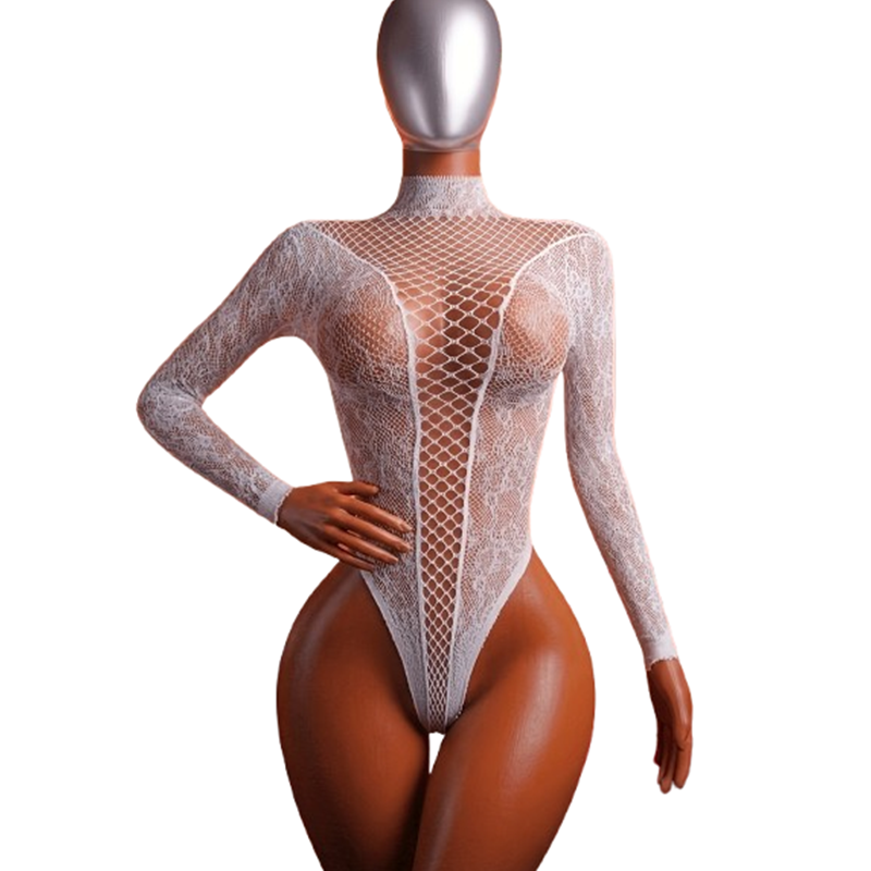 섹시한 바디수트 1개—우아한 레이스와 시스루 메쉬 컷아 - Lingerie 리뷰 및 가격