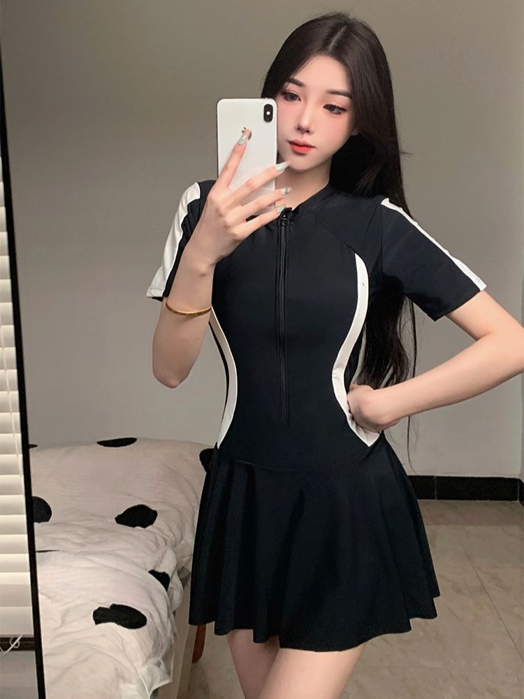 2026 신상 여성용 단정한 원피스 수영복 스커트형 복 - Skirts 리뷰 및 가격